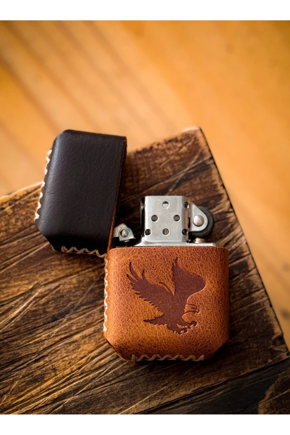 El Yapımı Deri Kılıflı Çakmak - 3