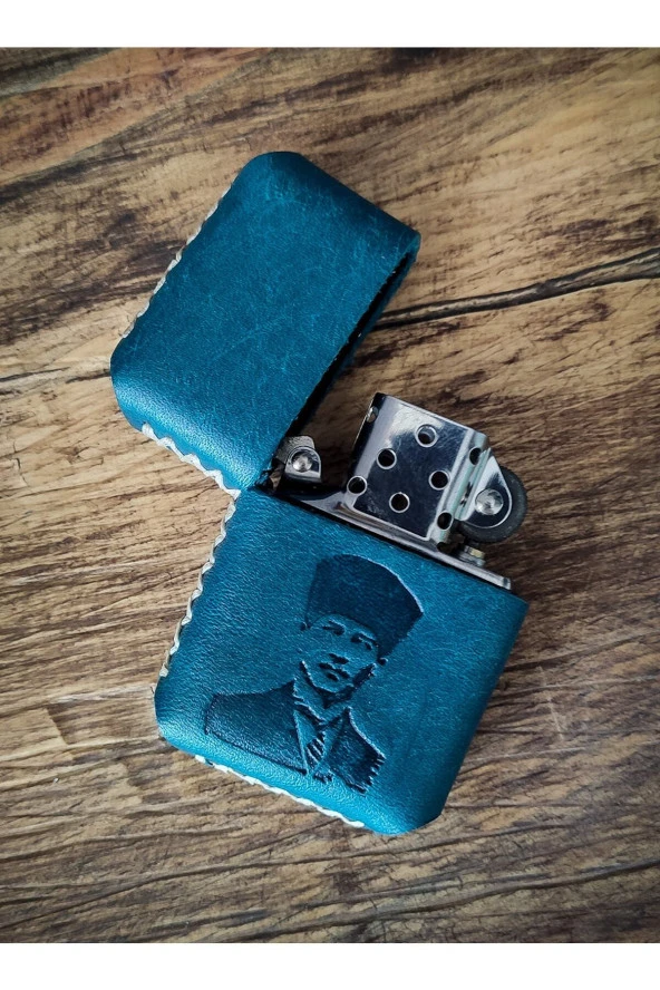 El Yapımı Deri Kılıflı Zippo Çakmak - 3