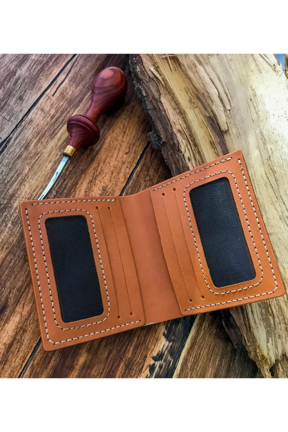 El Yapımı Hakiki Deri Klasik Cüzdan - 2