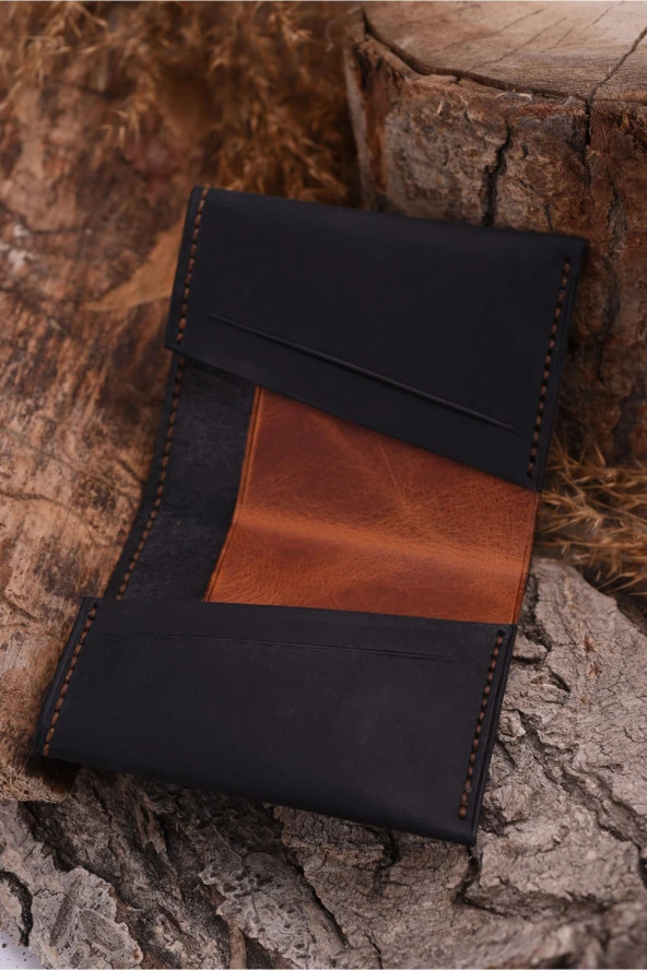 El Yapımı Hakiki Deri Cüzdan - 3