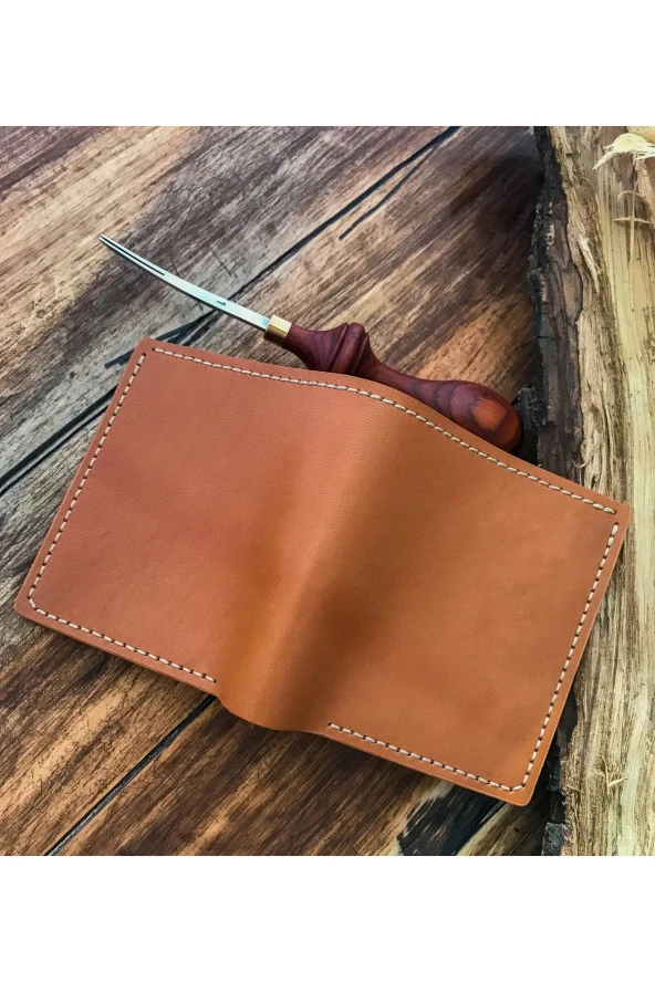 El Yapımı Hakiki Deri Klasik Cüzdan - 4