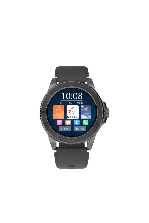 Samsung Galaxy A90 Uyumlu Akıllı Saat Konuşma Özellikli Classic Model - Resim 2