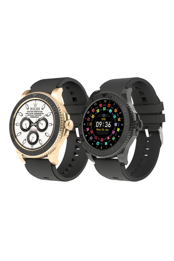 Apple iPhone 11 Pro Uyumlu Akıllı Saat Konuşma Özellikli Classic Model - Resim 3