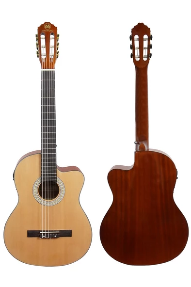 Maxword X47 Profesyonel Masif Ağaç Ekolayzerli Elektro Klasik Gitar Seti 4/4 Üst Segment - 4