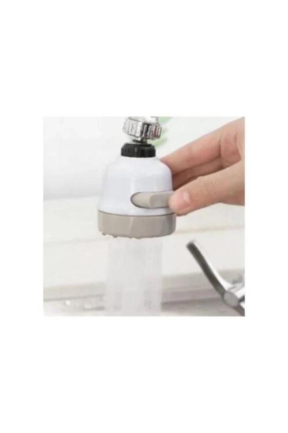 Fixer365 Oynar Başlıklı Musluk Başlığı 3 Fonksiyonlu Beyaz Tasarruflu Kubar - 2