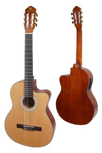 Maxword X47 Profesyonel Masif Ağaç Ekolayzerli Elektro Klasik Gitar Seti 4/4 Üst Segment - 5