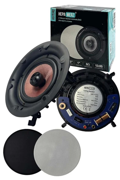 Hepa Merz HVX-170 PRO Alçıpan Tavan Hoparlörü 16 cm 170W 8 Ohm Siyah-Beyaz Kullanım ürün görseli