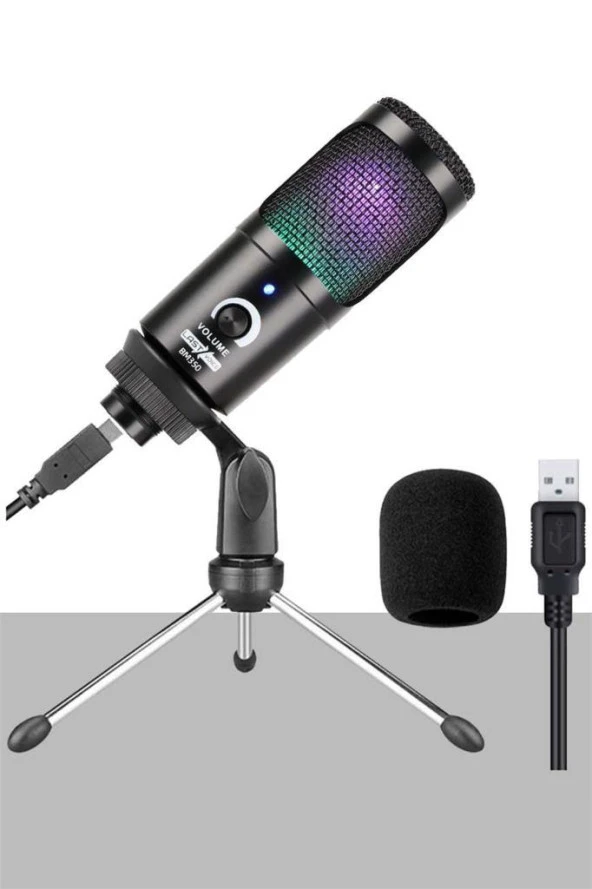 Lastvoice BM350 RGB USB Oyuncu ve Yayıncı Mikrofonu (Kayıt Gaming Tiktok Twitch Canlı yayın Discord Youtube) - 2