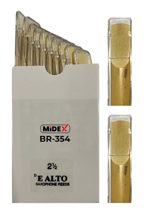 Midex BR-354A Alto Saksafon Kamışı 10LU Paket ( NO:2.5 )