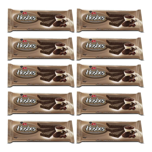 Eti Hoşbeş Kakao KremalI Gofret 142 g x 10 Adet - 2