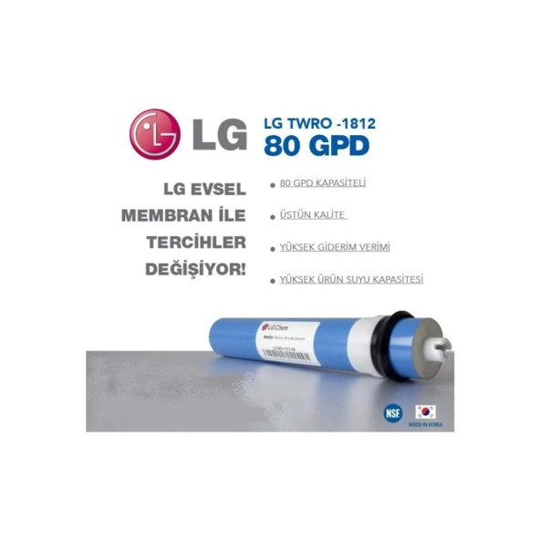 Membran Filtre LG Chem 80 Gpd