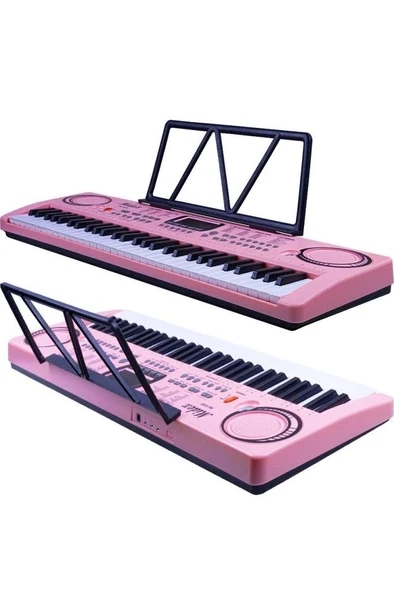 Midex PS-1500PK-H Başlangıç İçin Pembe 61 Tuşlu Org Kulaklık Notalık Mikrofon Metod (100 Ses 100 Ritim) - Resim 4