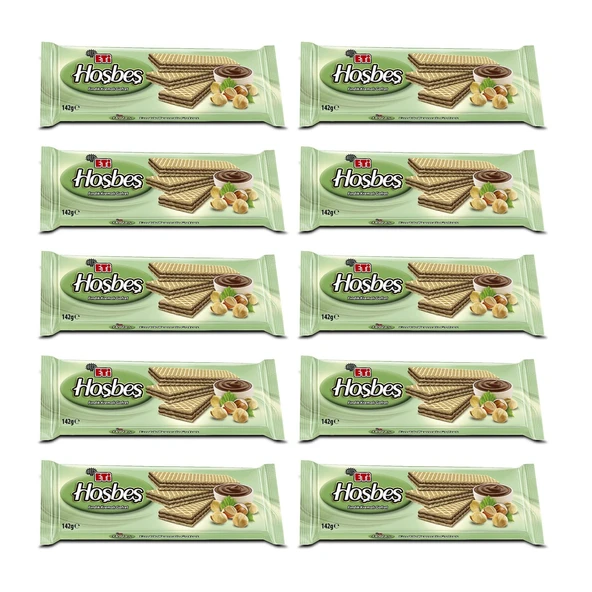 Eti Hoşbeş Fındık Kremalı Gofret 142 g x 10 Adet - Resim 2