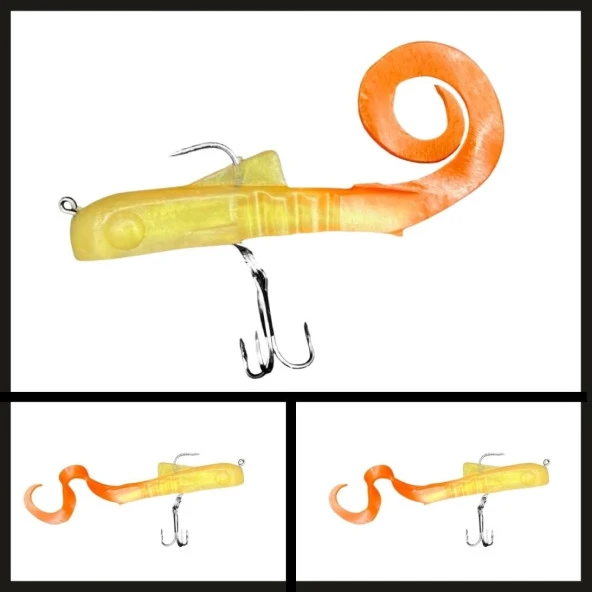 Uyguna-Yakala (16200-k004) Savage Yumy Turuncu 20 Cm Üç İğneli Balık-YEM.093 - Resim 2