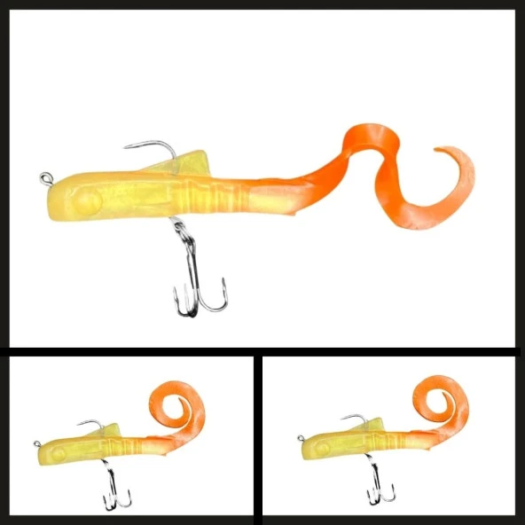 Uyguna-Yakala (16200-k004) Savage Yumy Turuncu 20 Cm Üç İğneli Balık-YEM.093 ürün görseli