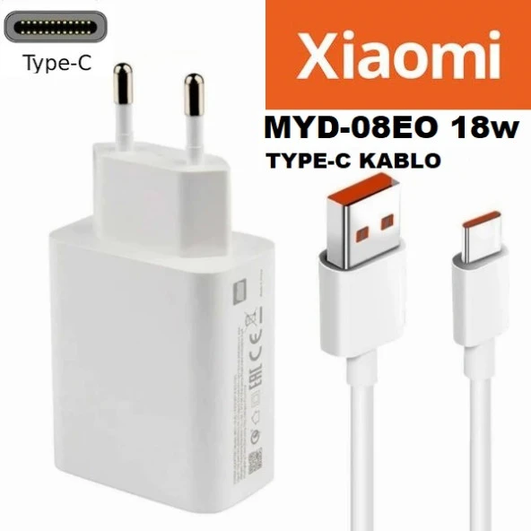 Orjinal Xiaomi MI A3 Type-C Data Kablo ve 18W 2A MDY08EO Hızlı Şarj cihazı