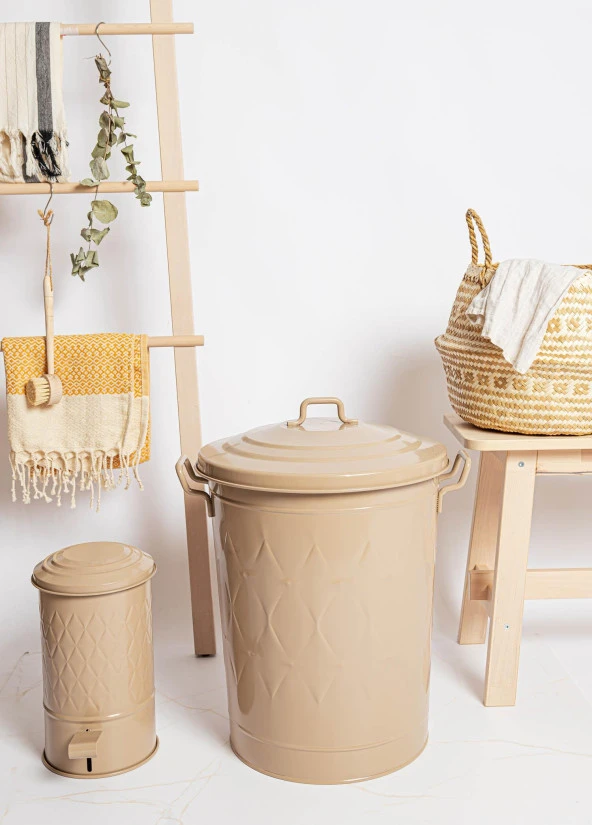 The Mia Prizma Çamaşır Sepeti Karamel - 4