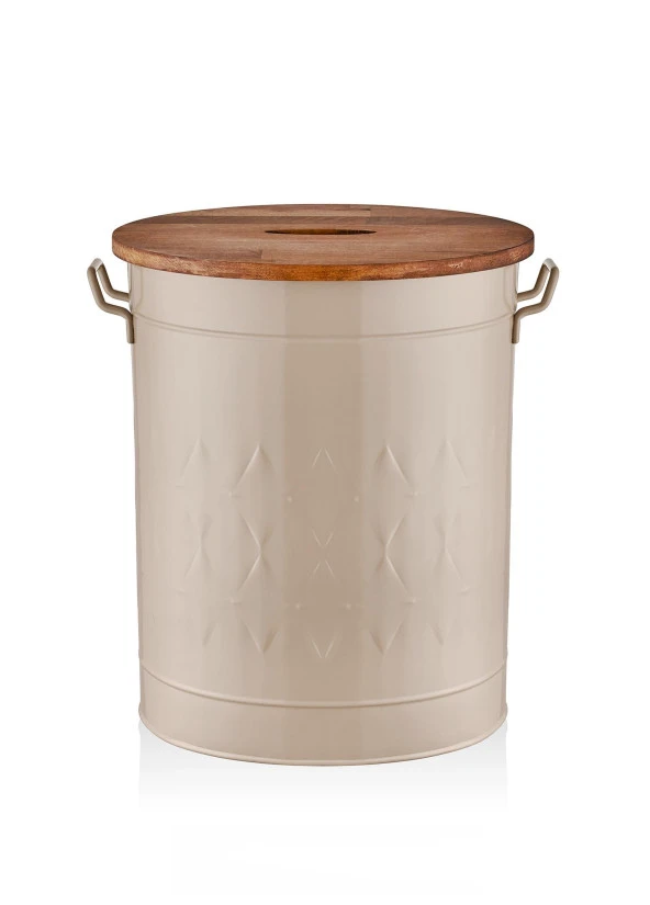 The Mia Prizma Çamaşır Sepeti Karamel 54x43x35 cm