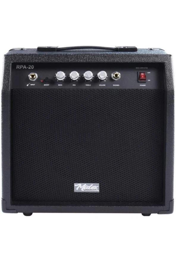 Midex RPA-20BK-HD Bas Gitar Amfisi 20 Watt (Kulaklık ve Jak Kablosu Dahil) - 2