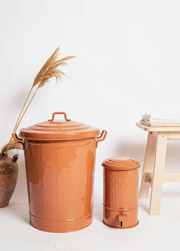 The Mia Prizma Çamaşır Sepeti Terracota - 3