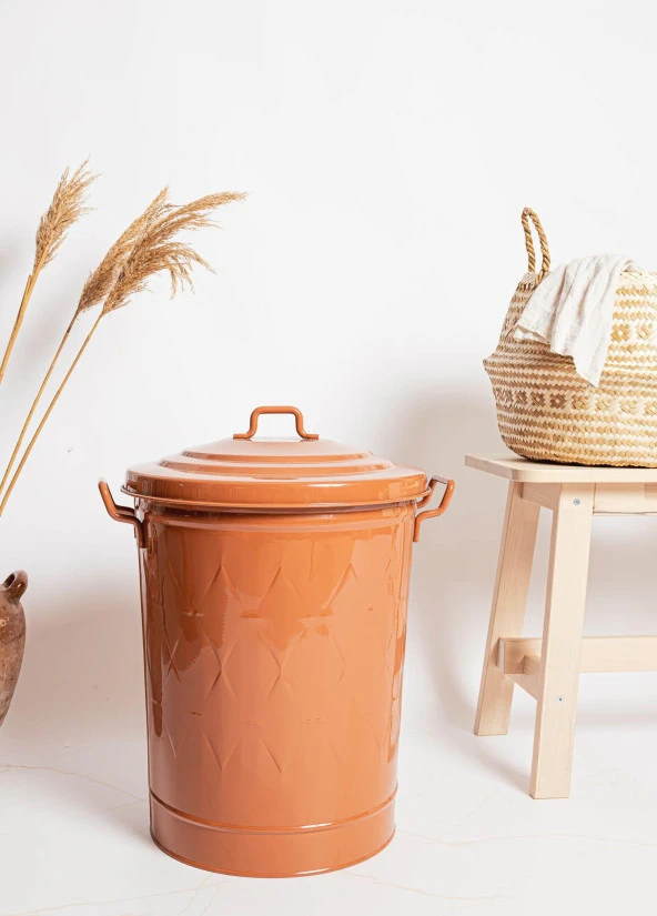 The Mia Prizma Çamaşır Sepeti Terracota - 4