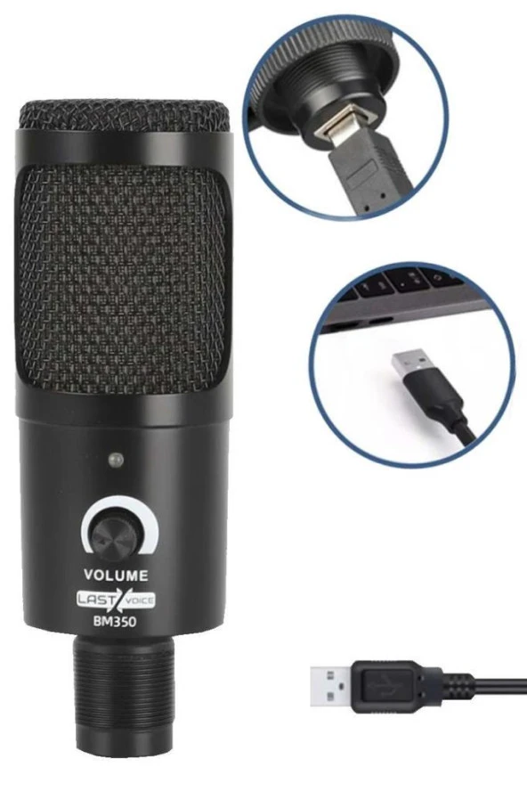 Lastvoice BM350 STA RGB Set Stüdyo Condenser Usb Pc Mikrofonu (Stand ve Filtreli) - 3