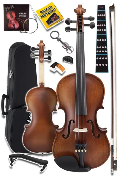 Midex LMA-544TYS 1/2 Profesyonel Keman 2/4 Çocuk Kemanı 8-10 Yaş (Yastık Susturucu Yedek Tel Çanta Yay Reçine Metod) - Resim 2