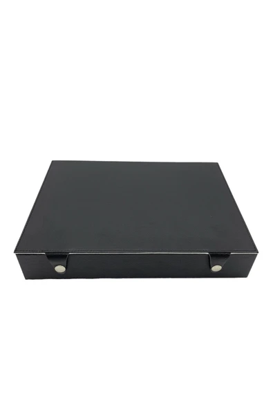Gözlük Kutusu 8 li Organizer Çıtçıtlı Siyah Beyaz Spesiyal - 4
