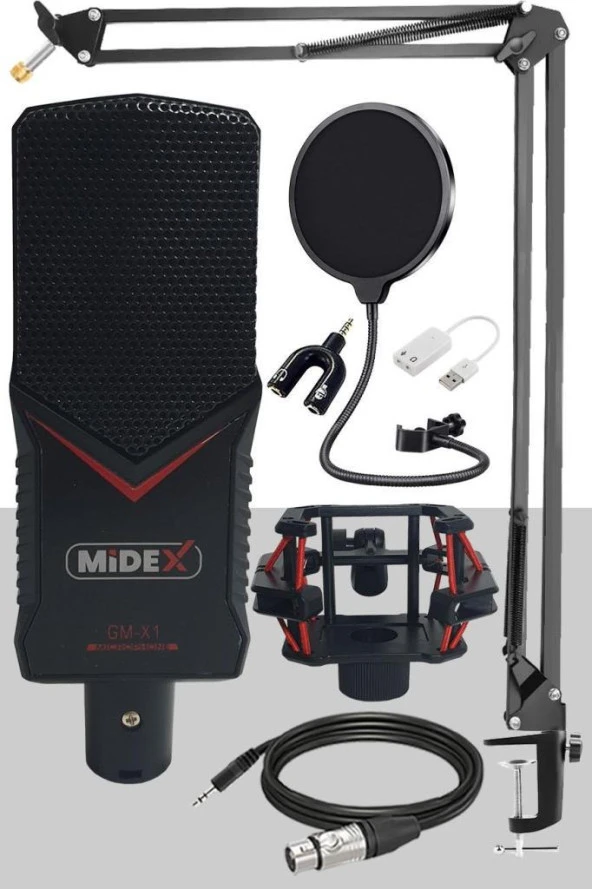 Midex Gaming GMX1ST Oyuncu Mikrofonu Tak Çalıştır Oyun Mikrofonu (Bilgisayar ve Telefon) - Resim 2