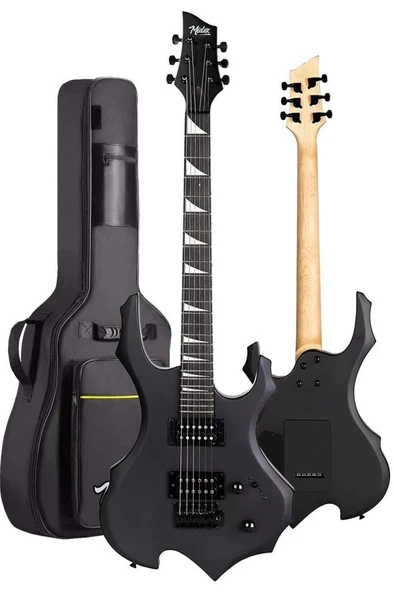 Midex Force Masif Ağaç Üst Seviye Elektro Gitar H-H Profesyonel Full Set Aksesuarlı - Resim 3