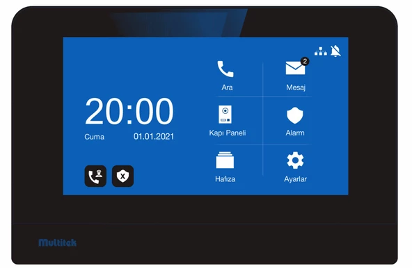 Multitek IP İnterkom Linux LIM-70 7 inç LCD Ekran Alarm Özellikli Daire Monitörü 9G 06 00 0003