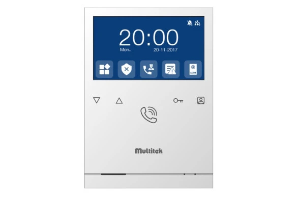 Multitek IP İnterkom Linux LIM-43 Kolay Kullanımlı 4.3 Ekran Daire Monitörü Beyaz Kasa 9G 06 05 0001