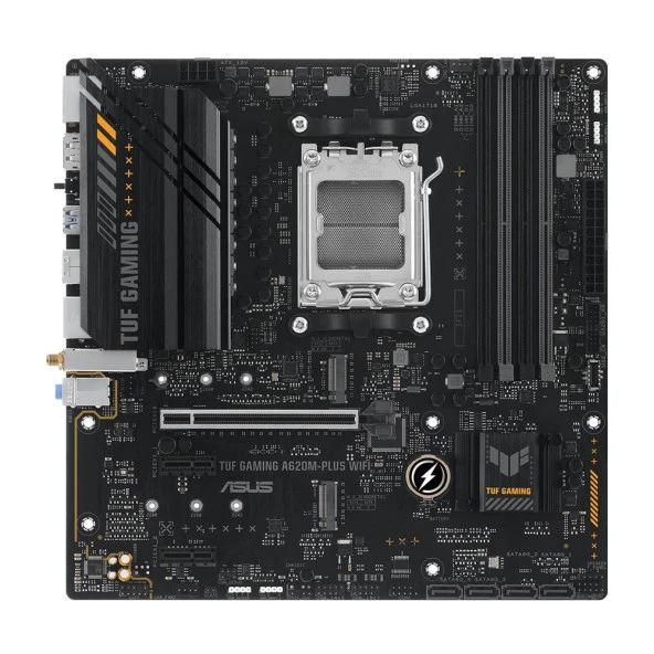 ASUS TUF GAMING A620M-PLUS WIFI AMD A620 AM5 DDR5 6400MHz AX WiFi -BT AURA RGB mATX Anakart - 2