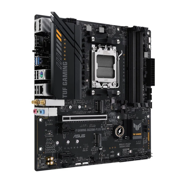 ASUS TUF GAMING A620M-PLUS WIFI AMD A620 AM5 DDR5 6400MHz AX WiFi -BT AURA RGB mATX Anakart - 3