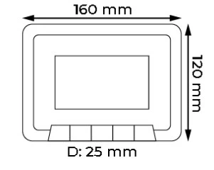 Multitek Multibus Sistem MB45-B 4.3 inç Daire Görüntülü Diafon Ekranı 9G 01 03 0001B - 2