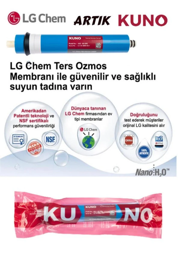 LG Chem 80 Gpd Orijinal Membran Filtresi