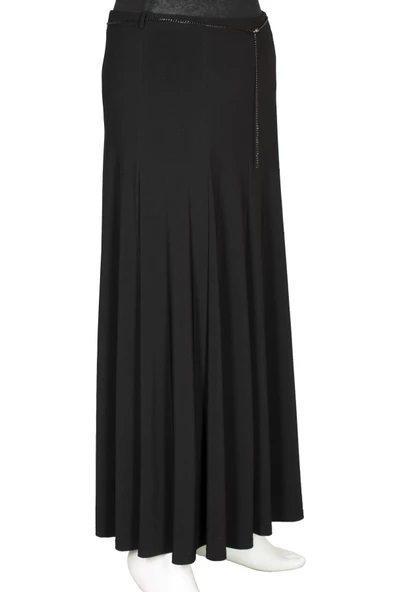 Eray Kadın Tuba Sandy Kumaş Parçalı Balık Astarsız Siyah Etek - 3