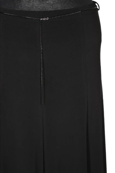 Eray Kadın Tuba Sandy Kumaş Parçalı Balık Astarsız Siyah Etek - 2