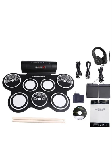 Midex DDX-70 Dijital Davul 7 Ped 2 Ayak Pedalı (Kulaklık Çubuklar Adaptör Full Set) - Resim 3