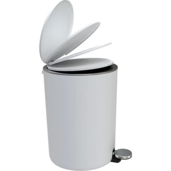 Ev M-E66-01 Primanova Lenox Pedallı Çöp Kovası 5 Lt Beyaz ürün görseli
