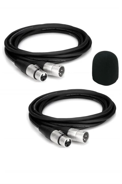 Lastvoice XLR TO XLR Stereo 3 Metre Mikrofon Kablosu 2Lİ SET Sünger Hediye (MC2103X) ürün görseli 1