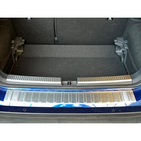 VW T-Cross Krom Arka Tampon Üstü Koruma 2018+ Paslanmaz Çelik TAŞLI - 1