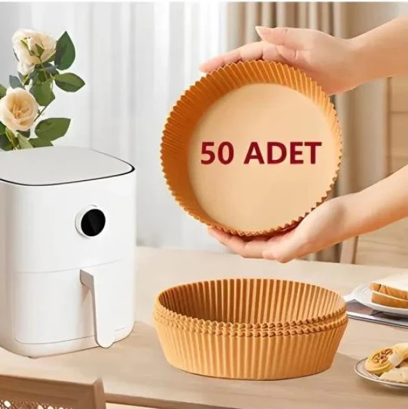 Coofbe 50 Adet Yanmaz Yapışmaz Airfryer Pişirme Kağıdı Phılıps Xıaomı Tefal Karaca Pişirme Kağıdı