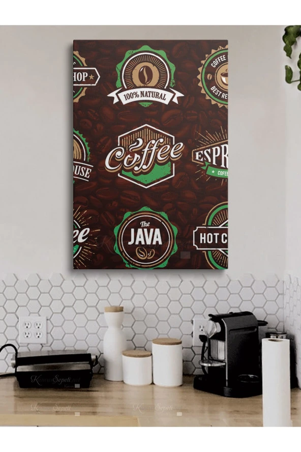 Cafeler Kahve Büfe Büfeler Için Abstract Trend Dekoratif Kanvas Canvas Tablo