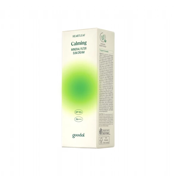 Goodal Heartleaf Calming Mineral Filter Sun Cream - Houttuynia Cordata Özlü Mineral Filtreli Güneş Kremi SPF 50+ PA++++ - 3