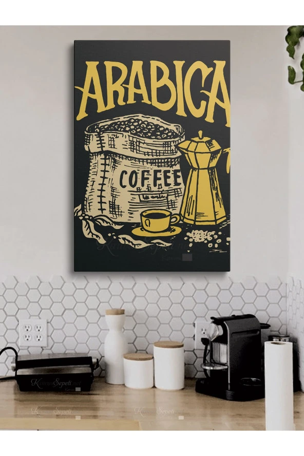 Cafe Caffe Cafeler Kahve Büfe Büfeler Için Abstract Trend Dekoratif Kanvas Canvas Tablo Tablolar