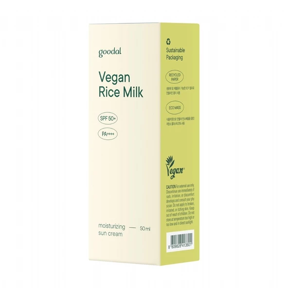 Goodal Vegan Rice Milk Moisturizing Sun Cream - Pirinç Sütü Özlü Nemlendirici Güneş Kremi SPF 50+ PA++++ - 3