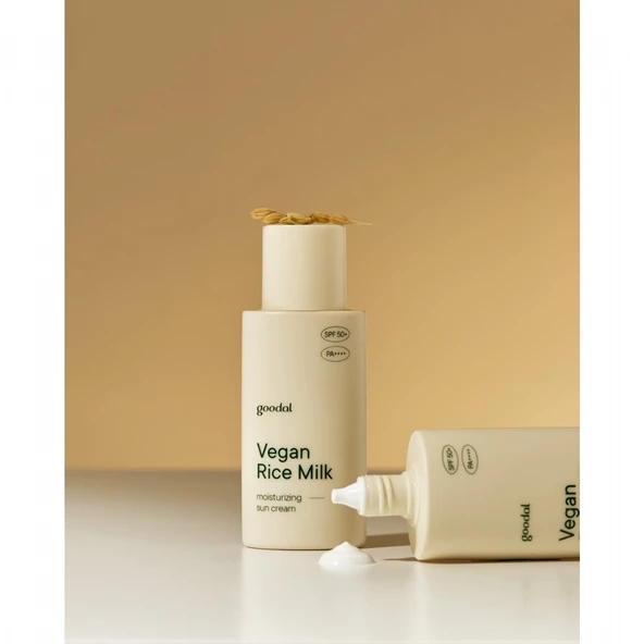 Goodal Vegan Rice Milk Moisturizing Sun Cream - Pirinç Sütü Özlü Nemlendirici Güneş Kremi SPF 50+ PA++++ - 5