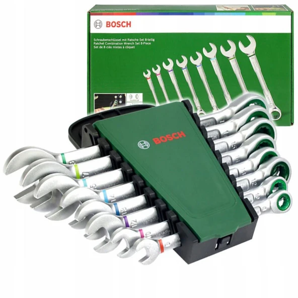 Bosch Cıcırlı Kombine Anahtar Seti 8 Parça 1/4 İnç 1600A027PS