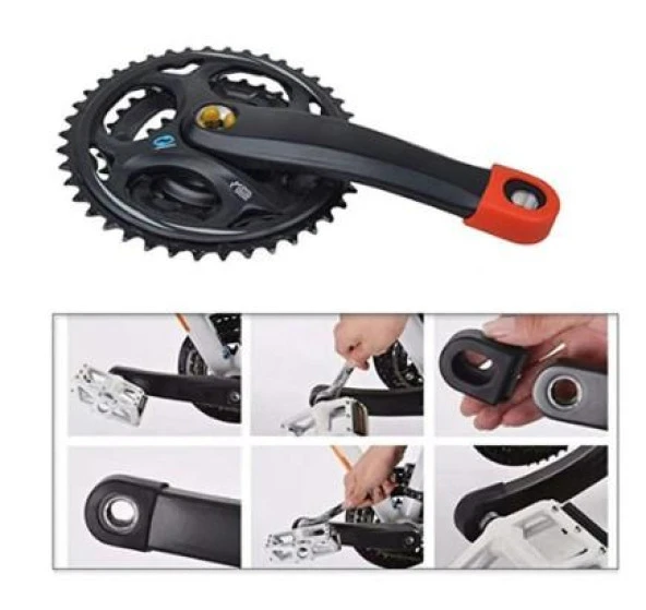 Xbyc 0056 Bisiklet Aynakol Pedal Kolu Koruyucu Silikon PVC Koruyucu Beyaz - 6